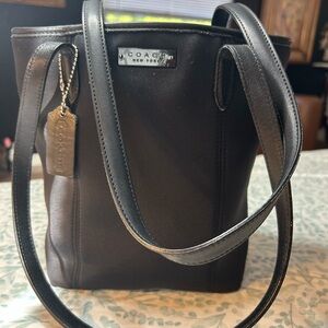 Coach Black Leather Tote